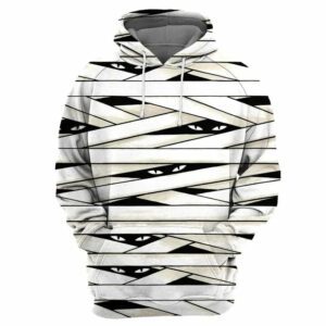 Halloween Shirt The Mummy Sneaky Eyes White Hoodie Halloween Hoodie Halloween Clothing 2023