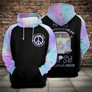 Hippie Hoodie Hippie Heart Gypsy Soul Every Little Thing Is Gonna Be Alright Black Hoodie Apparel Adult Full Size 2023