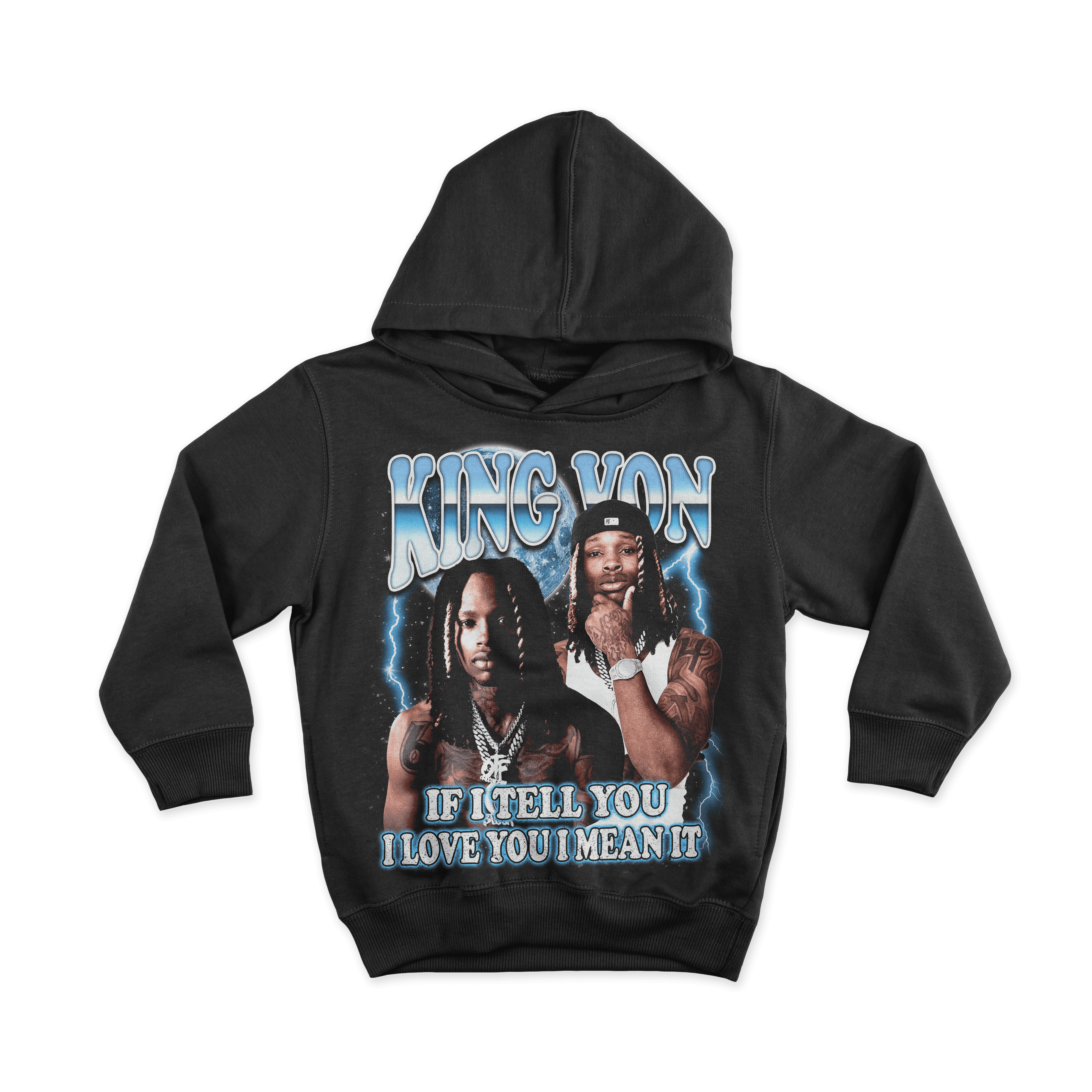 King Von – Vintage Bootleg All Over Print Hoodie