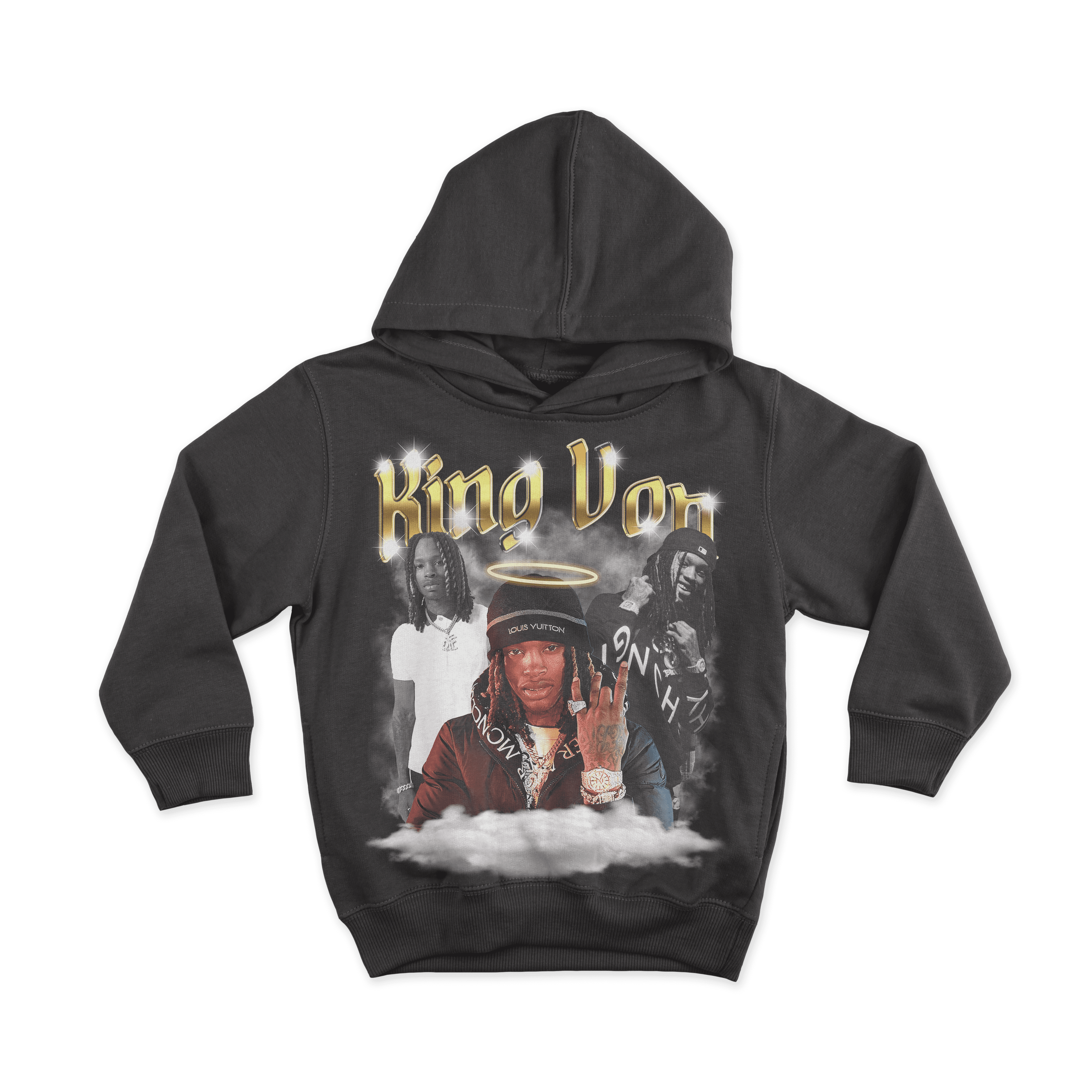 King Von – Vintage Bootleg All Over Print Hoodie