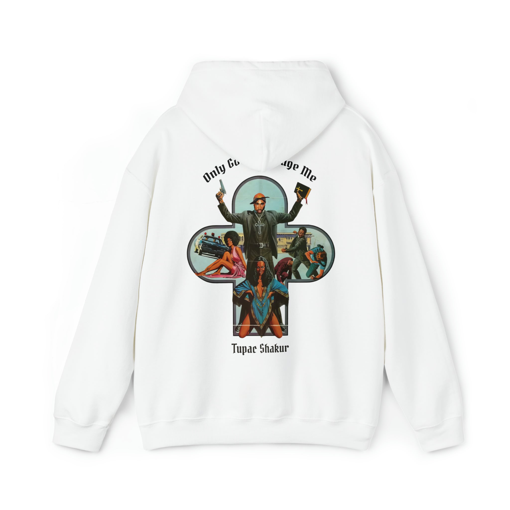 Tupac Only God Can Judge Me Front & Back Print Hoodie