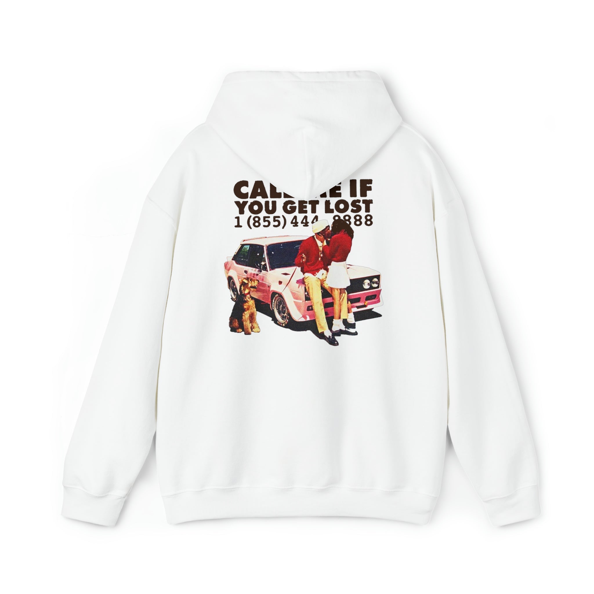 Call Me If You Get Lost Graphic Front And Back Print Hoodie