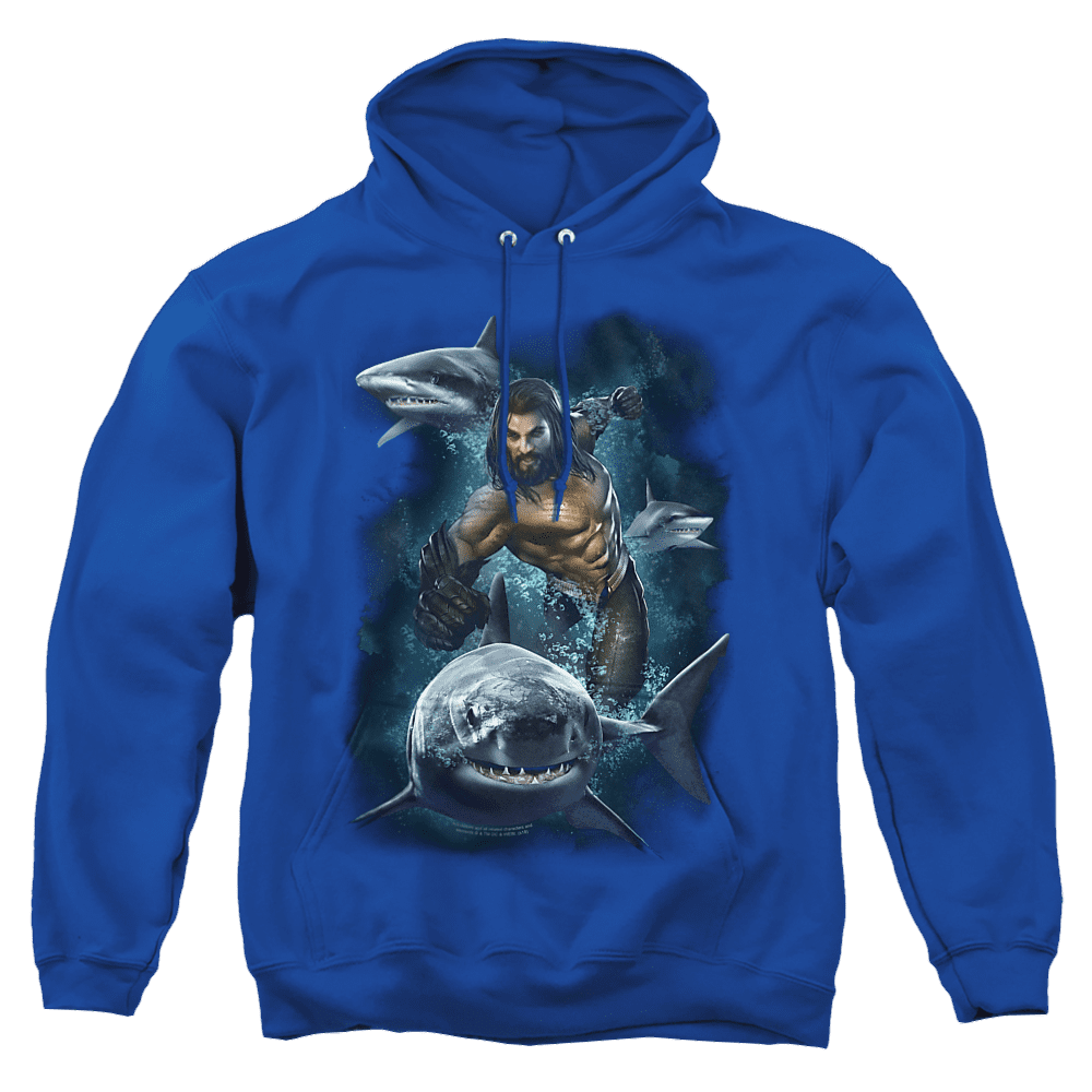 Aquaman Movie Swimming With Sharks – Pullover Hoodie