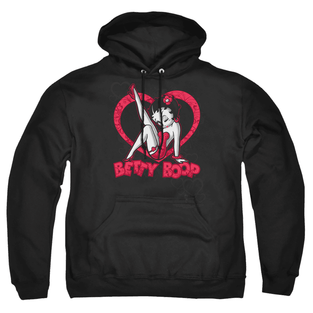 Betty Boop Scrolling Hearts – Pullover Hoodie