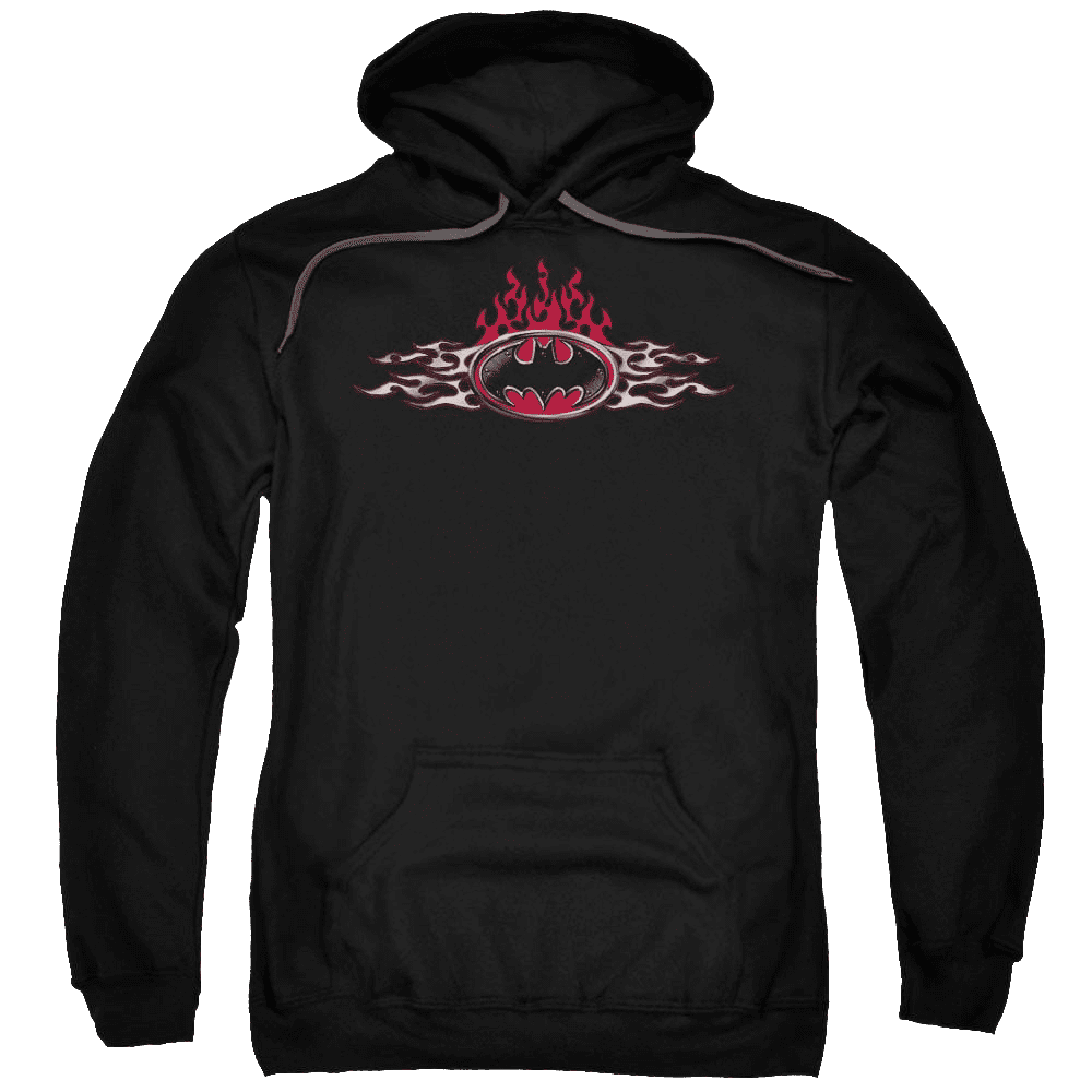 Batman Steel Flames Logo – Pullover Hoodie