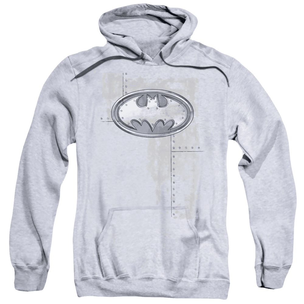 Batman Rivited Metal Logo – Pullover Hoodie