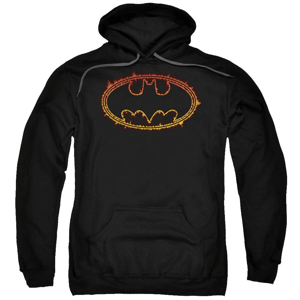 Batman Flame Outlined Logo – Pullover Hoodie