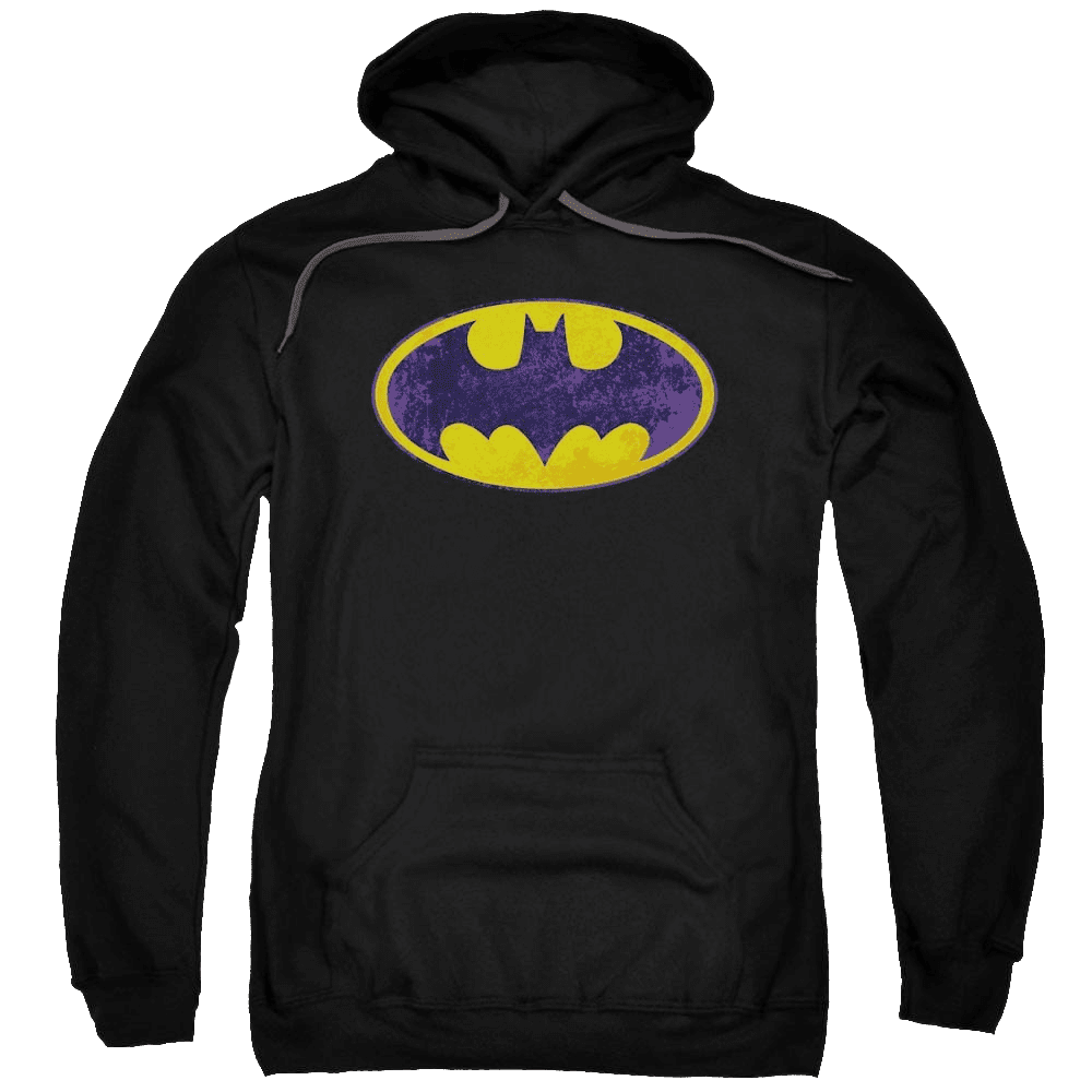 Batman Bm Neon Distress Logo – Pullover Hoodie