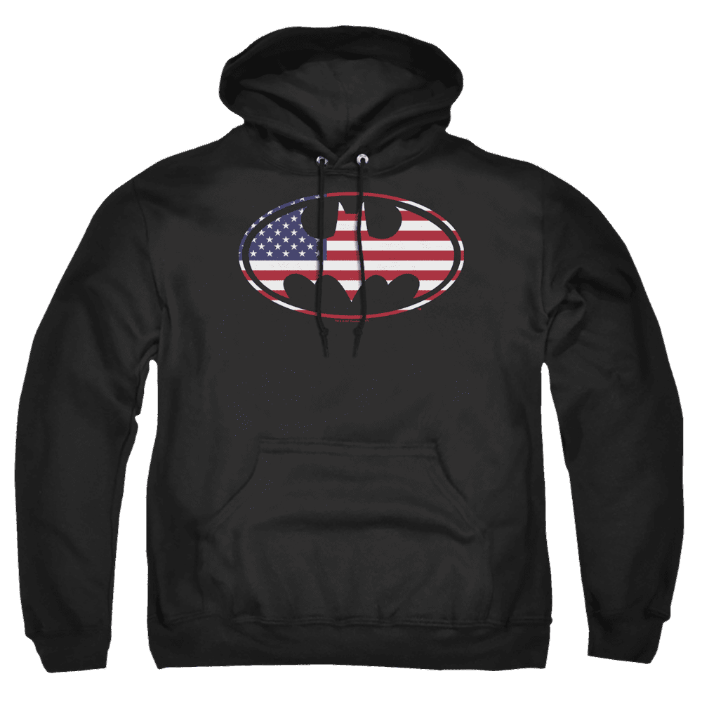 Batman American Flag Oval – Pullover Hoodie