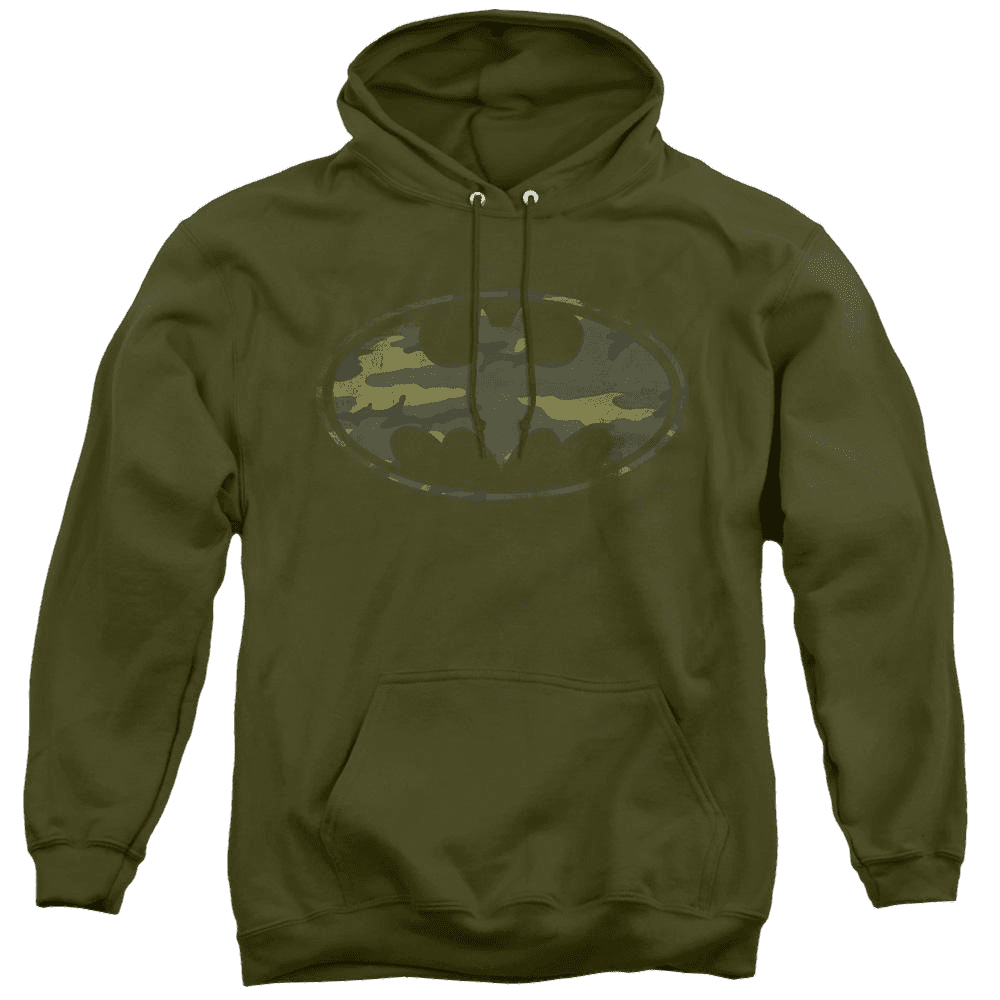 Dc Batman Distressed Camo Shield – Pullover Hoodie