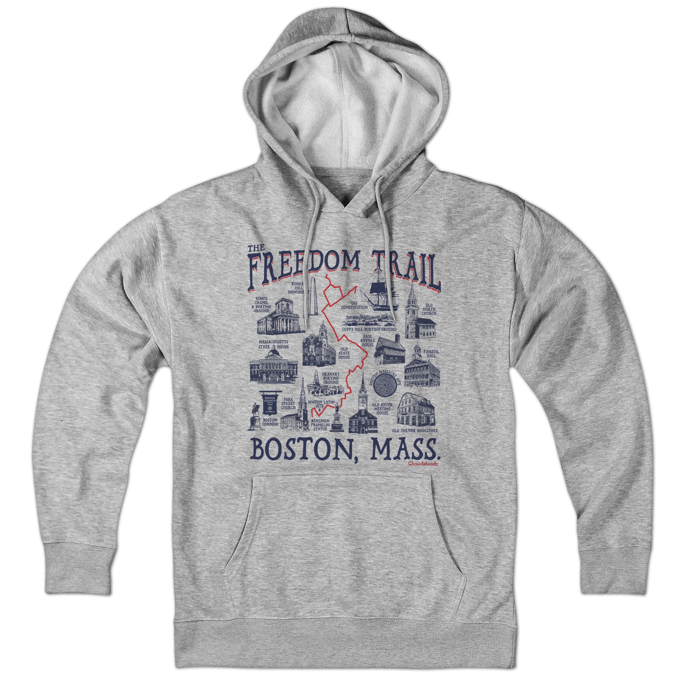 Boston Freedom Trail Sites Hoodie