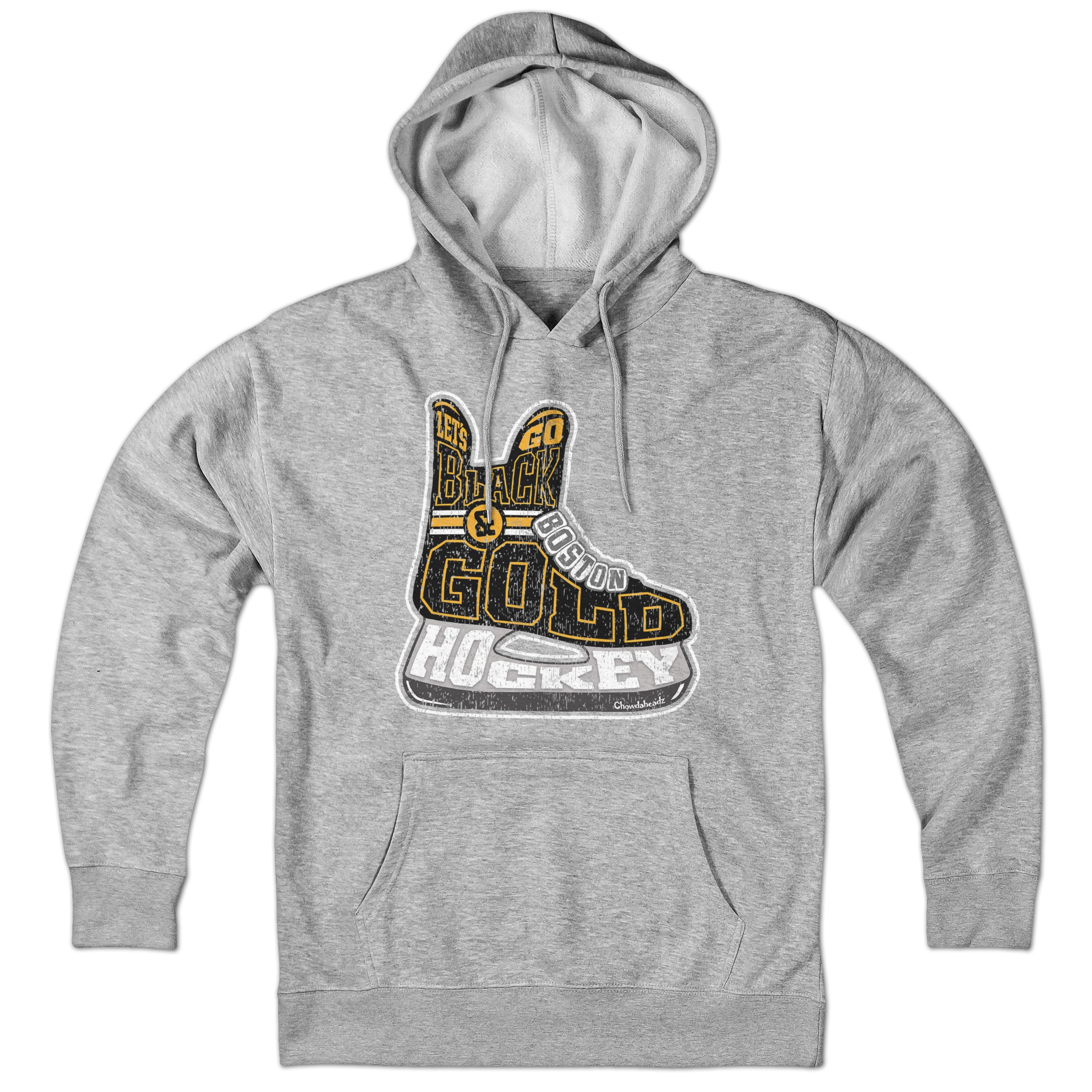 Black & Gold Boston Hockey Skate Hoodie