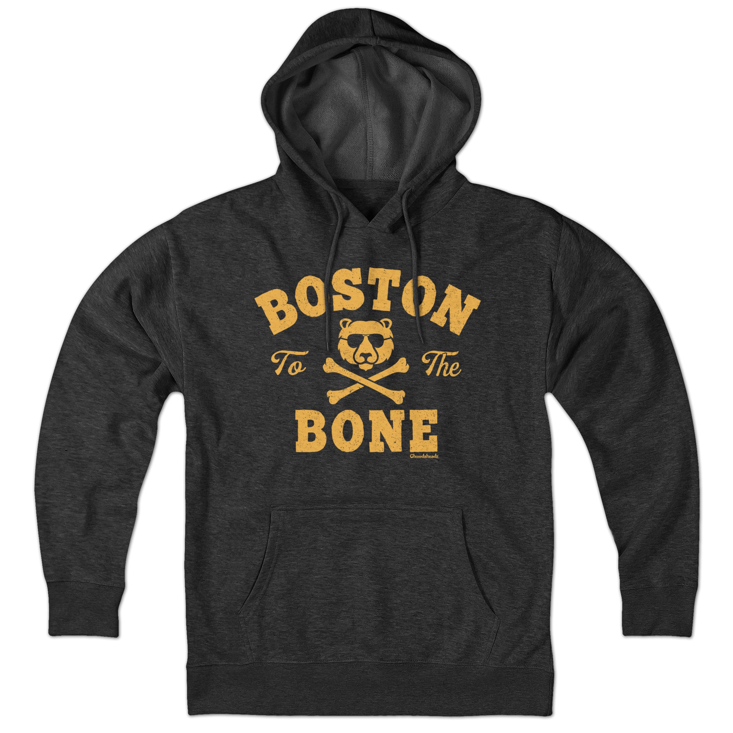 Boston To The Bone Black & Gold Hoodie