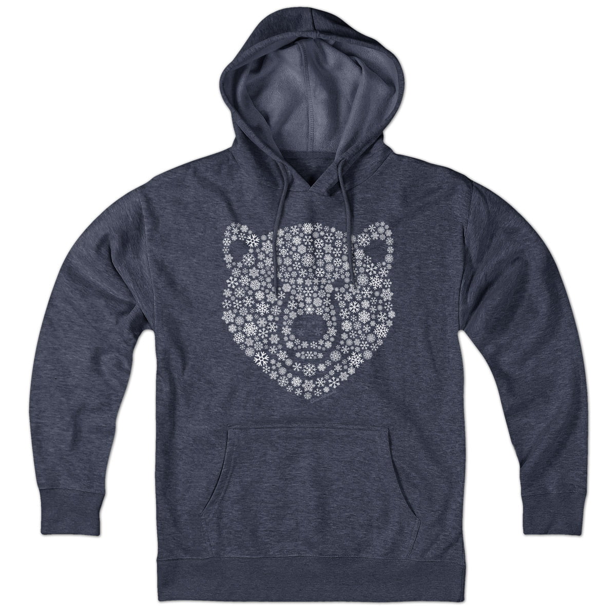 Snowflake Polar Bear Face Hoodie