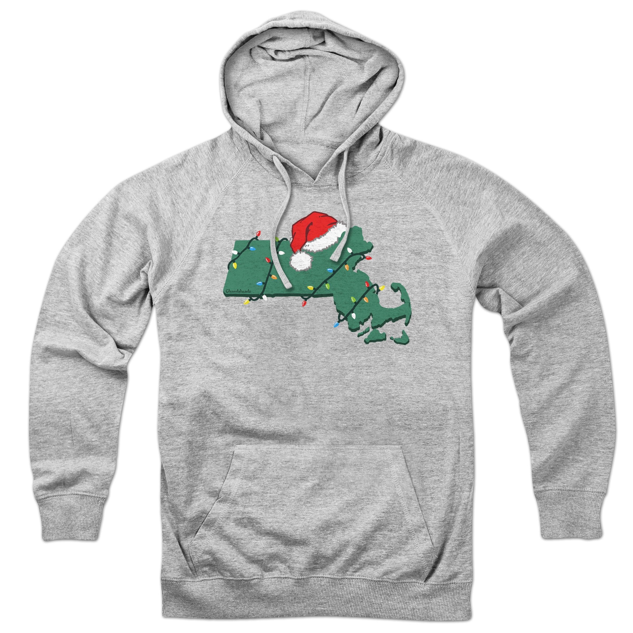 Santa Hat Massachusetts Hoodie