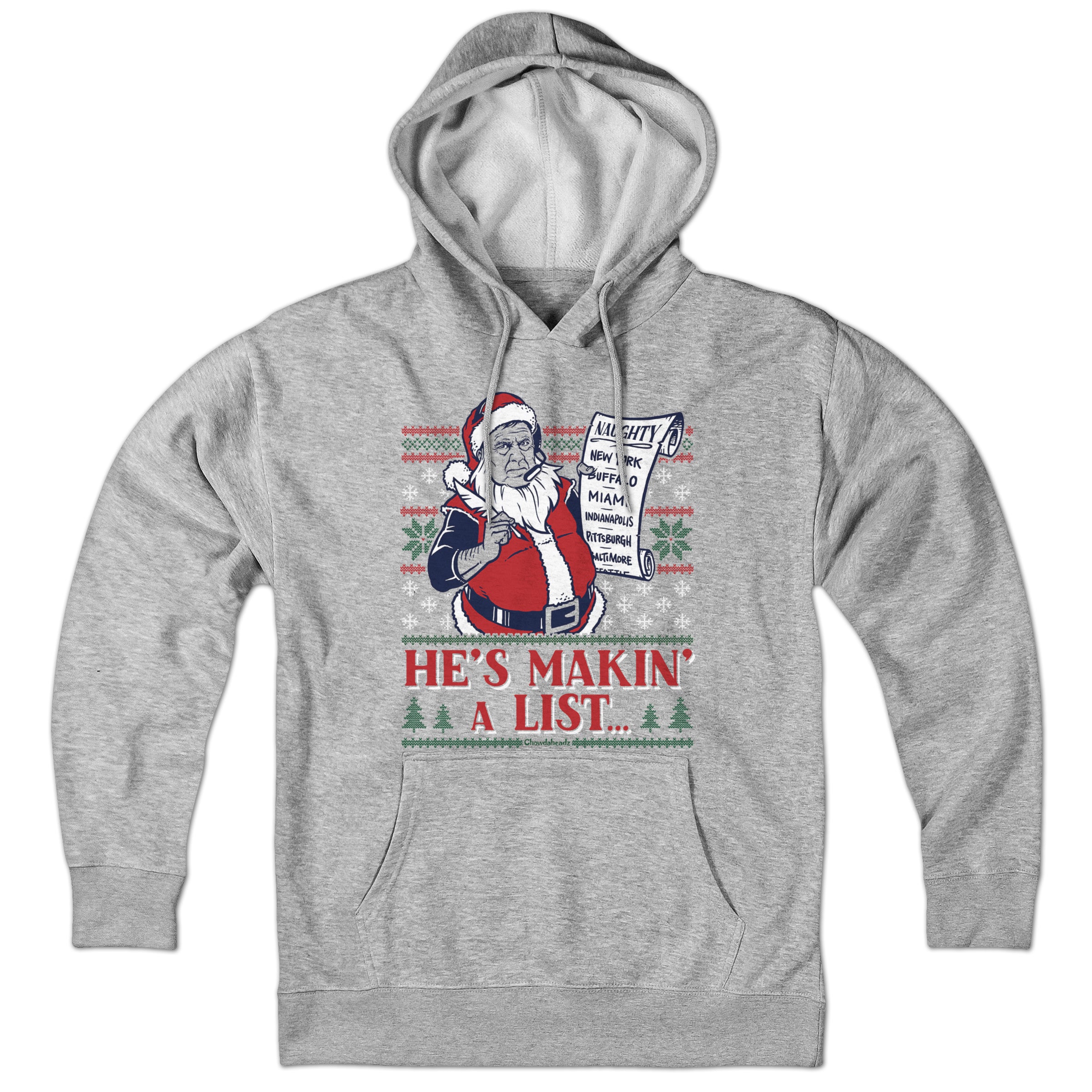 Belichick Is Coming To Town Holiday Hoodie