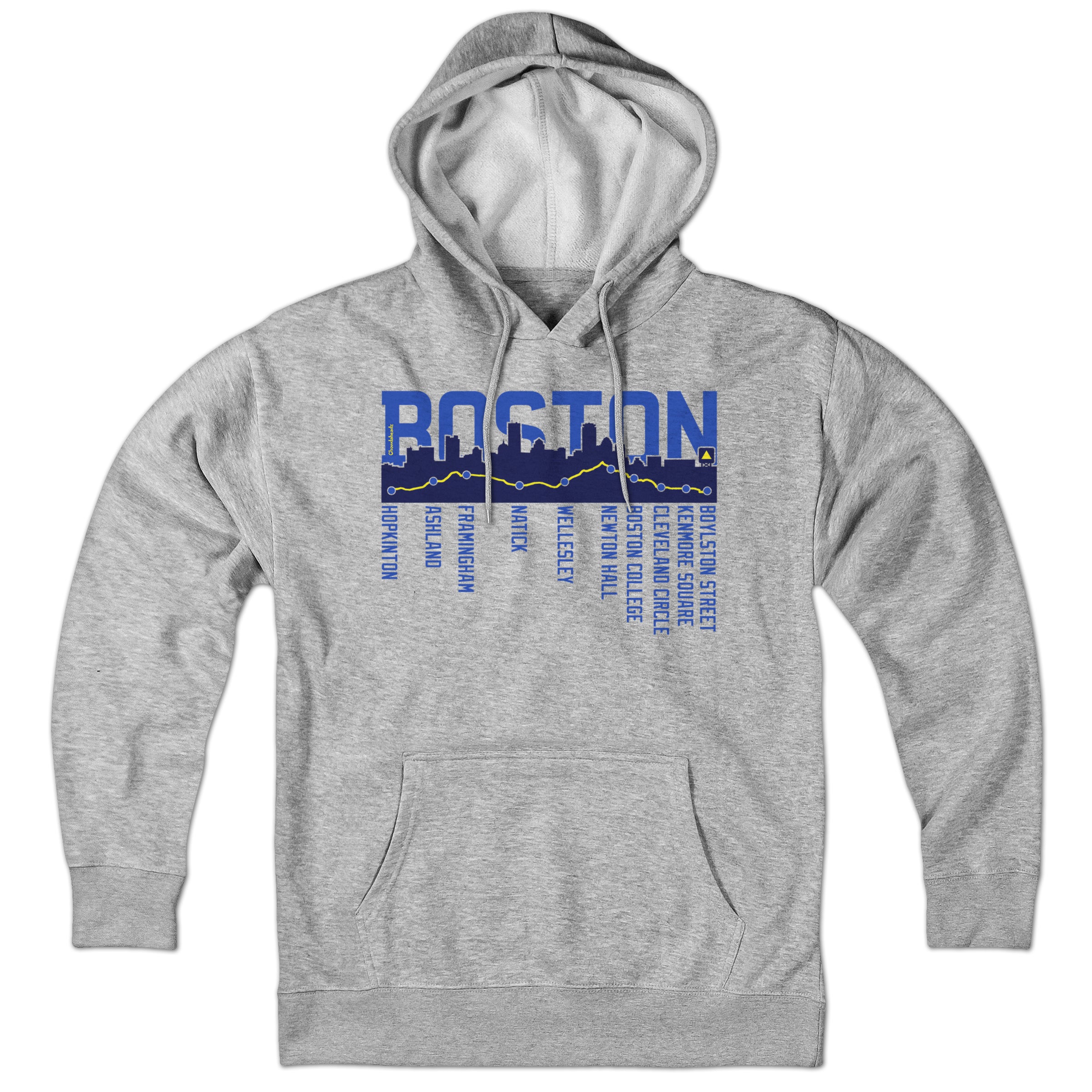 Boston Skyline Run Route Hoodie