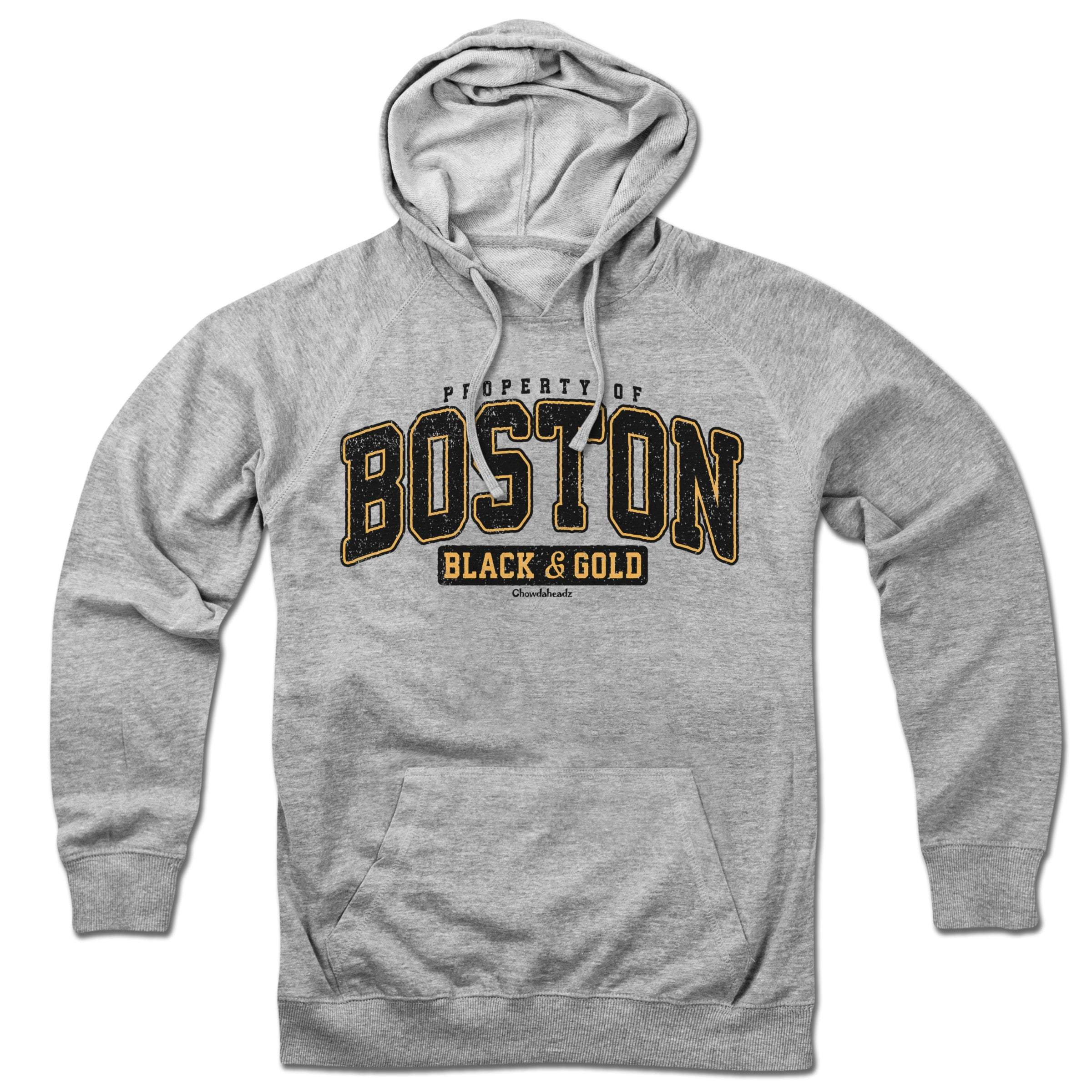 Property Of Boston Black & Gold Hoodie