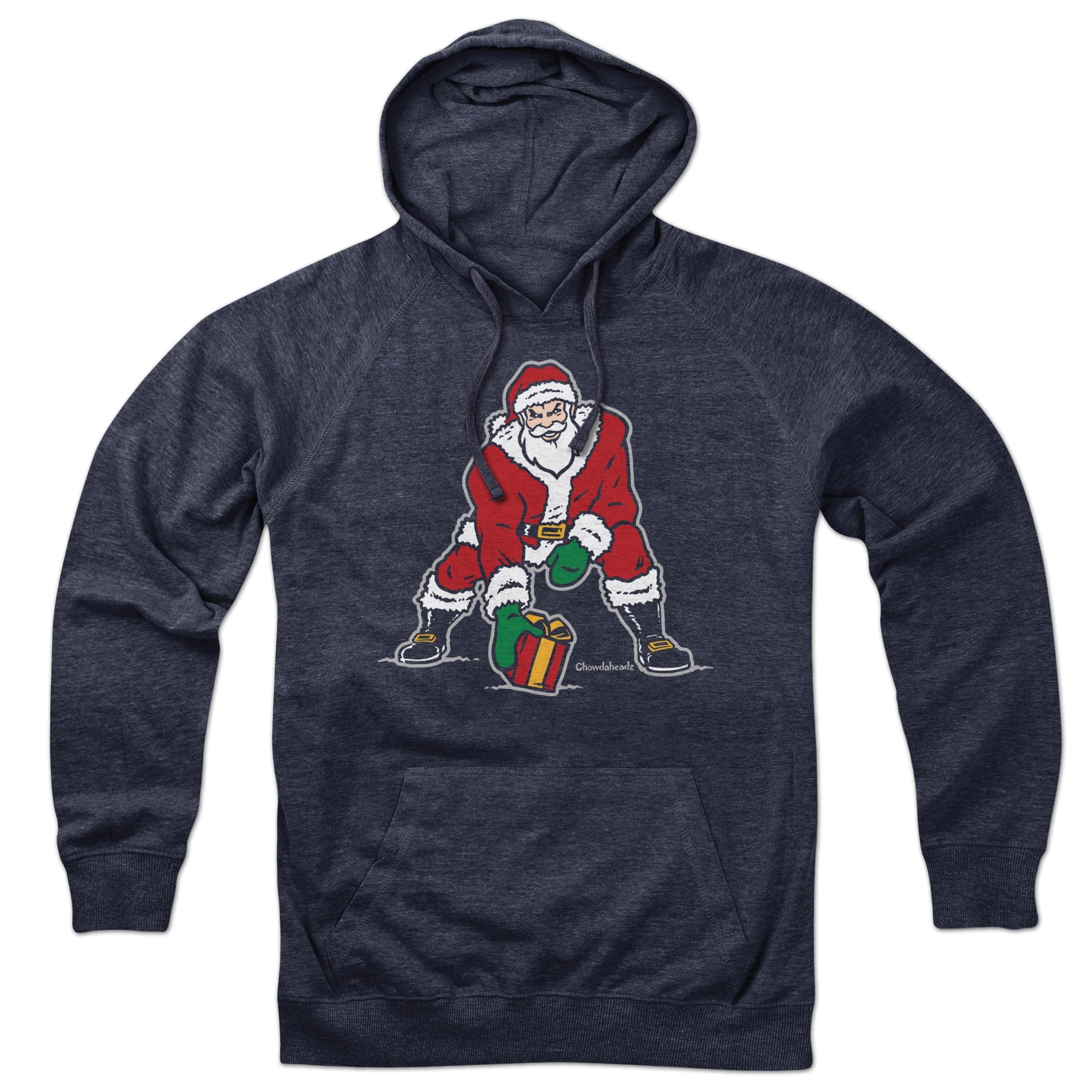 Three Point Stance Santa Hoodie