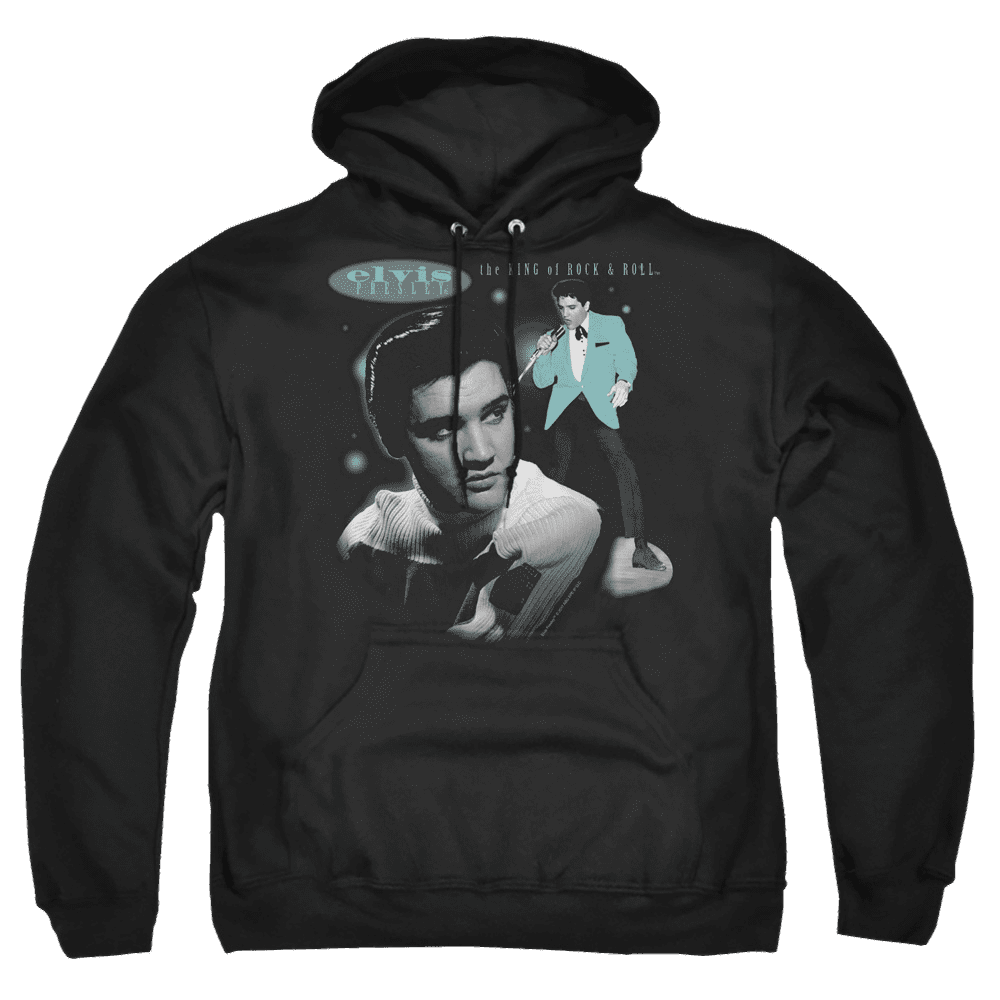 Elvis Presley Teal Portrait – Pullover Hoodie