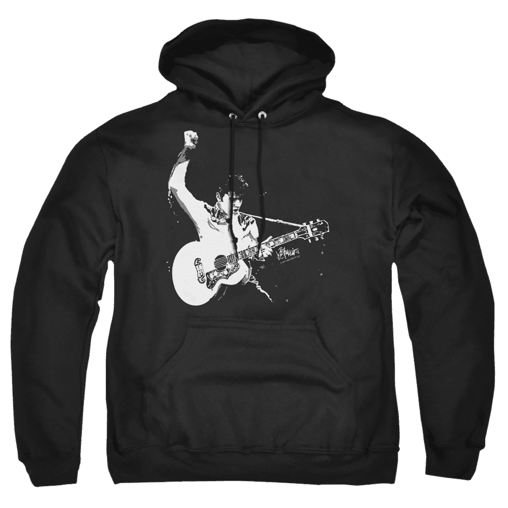 Elvis Presley Black And White Guitarman – Pullover Hoodie