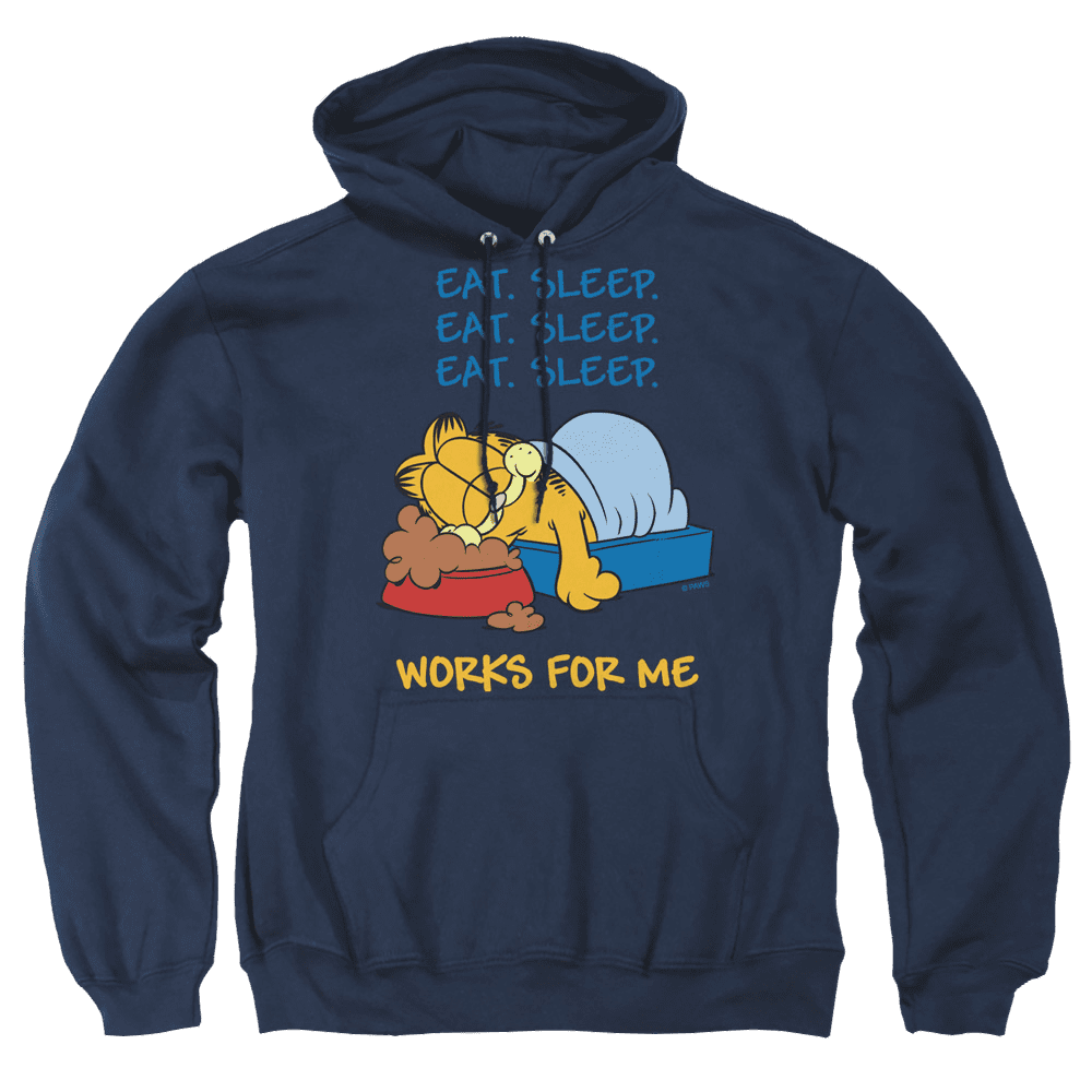 Garfield Works For Me – Pullover Hoodie