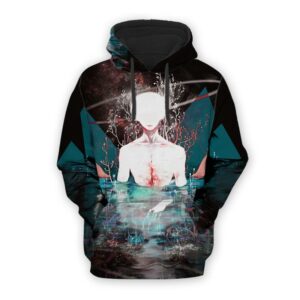 Tokyo Ghoul Hoodie Ken Kaneki Ghoul Art Black Blue Hoodie Anime Clothing Adult 2023