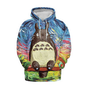 SGhibli Hoodie Totoro And The Starry Night Hoodie Colorful Unisex