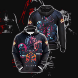 SW Hoodie SW Villains Darth Vader Darth Sidious Kylo Ren Black Hoodie Apparel Adult Full Size 2023