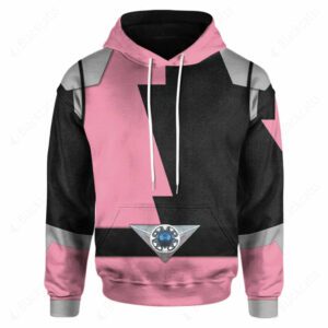 Power Rangers HyperForce Pink Costume Hoodie Sweatshirt T-Shirt Sweatpants Tracksuit - FoxEcommerce Exclusive