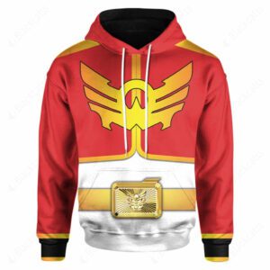 Power Rangers Megaforce Red Ranger Costume Hoodie Sweatshirt T-Shirt Sweatpants Tracksuit - FoxEcommerce Exclusive
